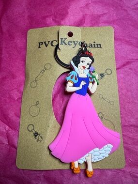 Pink Princess Character Keychain for Kids
